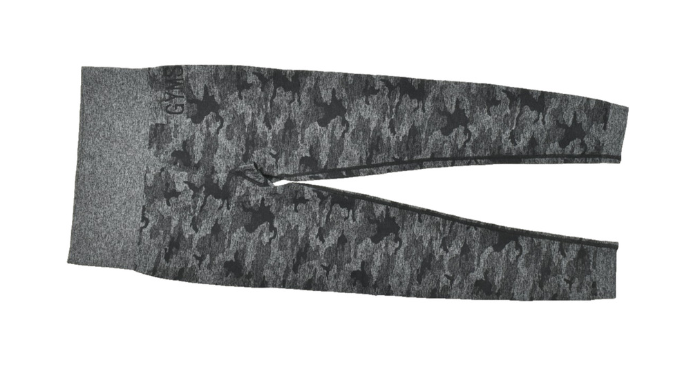 Gymshark Adapt Camo Seamless Leggings Black/Gray Size M Gym Run